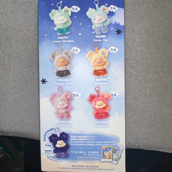 Miniso Disney Mickey Head In Clouds Vinyl Plush Pendant (NIB) - Picture 3 of 3